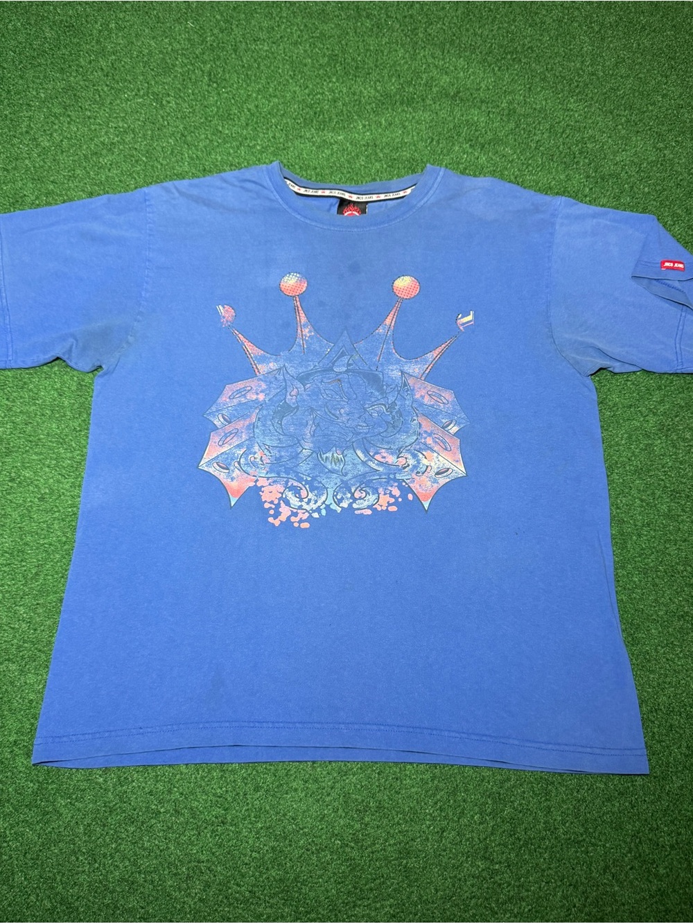 Vintage 90s JNCO T-shirt, Crown Perfectly Faded Skater Baggy Hip Hop (XL)